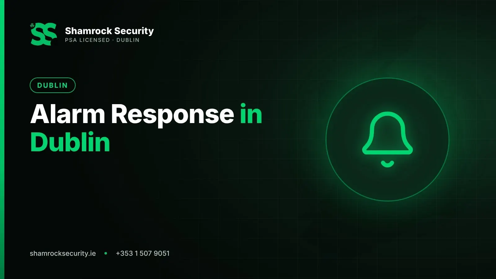 Shamrock Security graphic: Alarm Response in Dublin