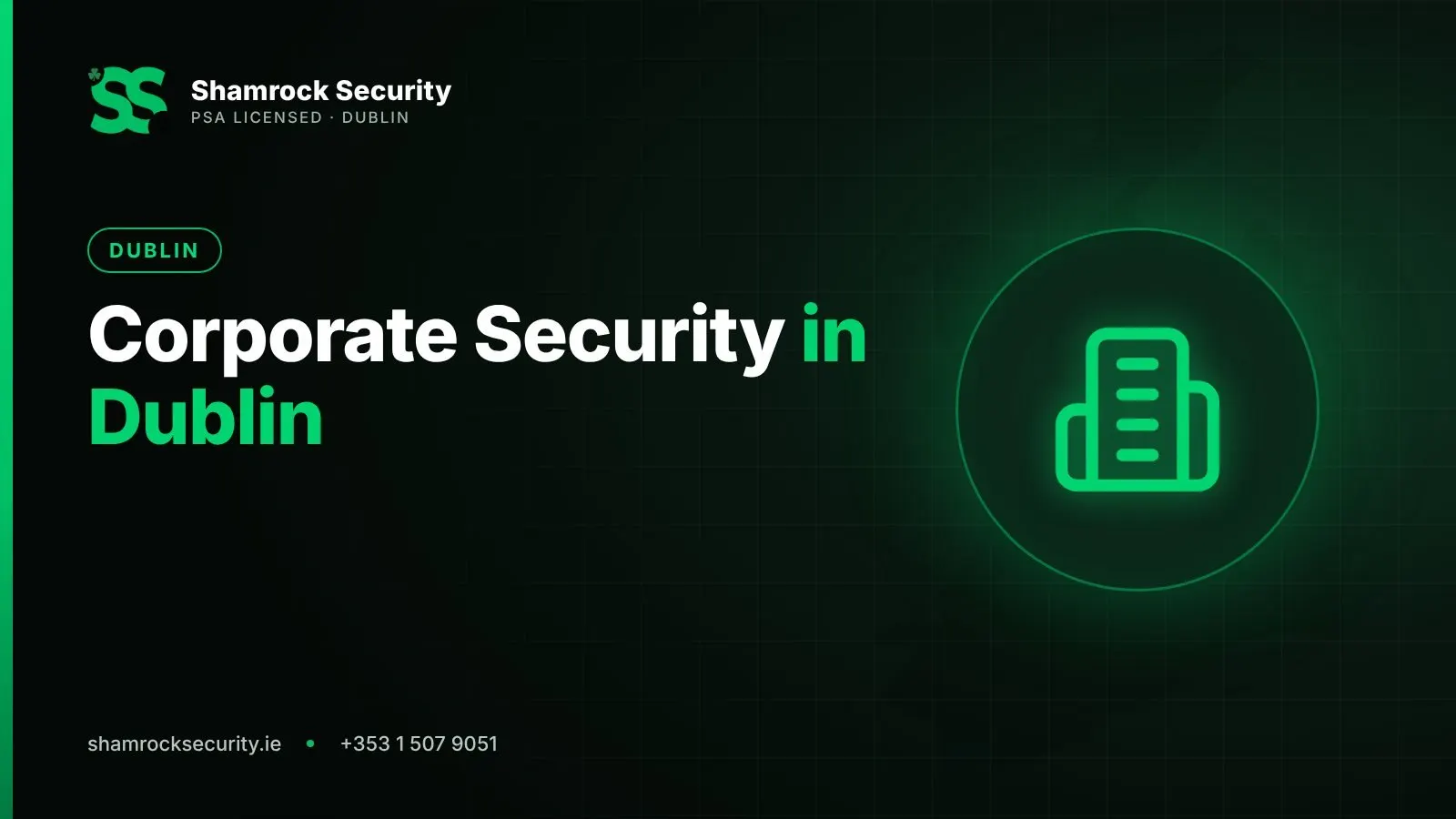 Shamrock Security graphic: Corporate Security in Dublin