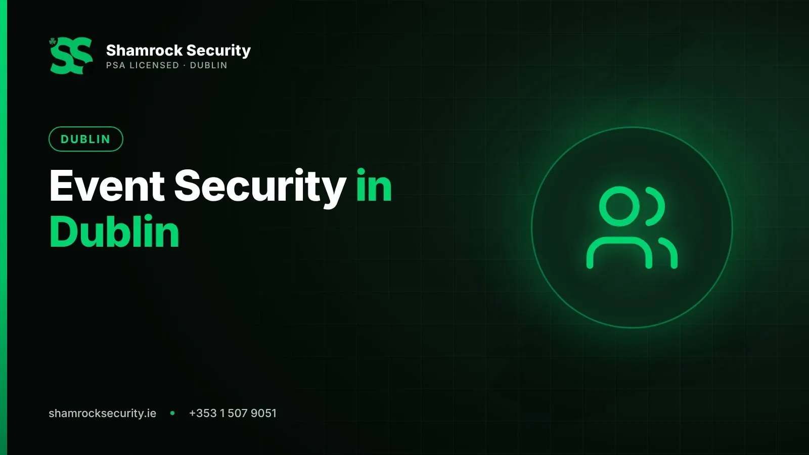 Shamrock Security graphic: Event Security in Dublin